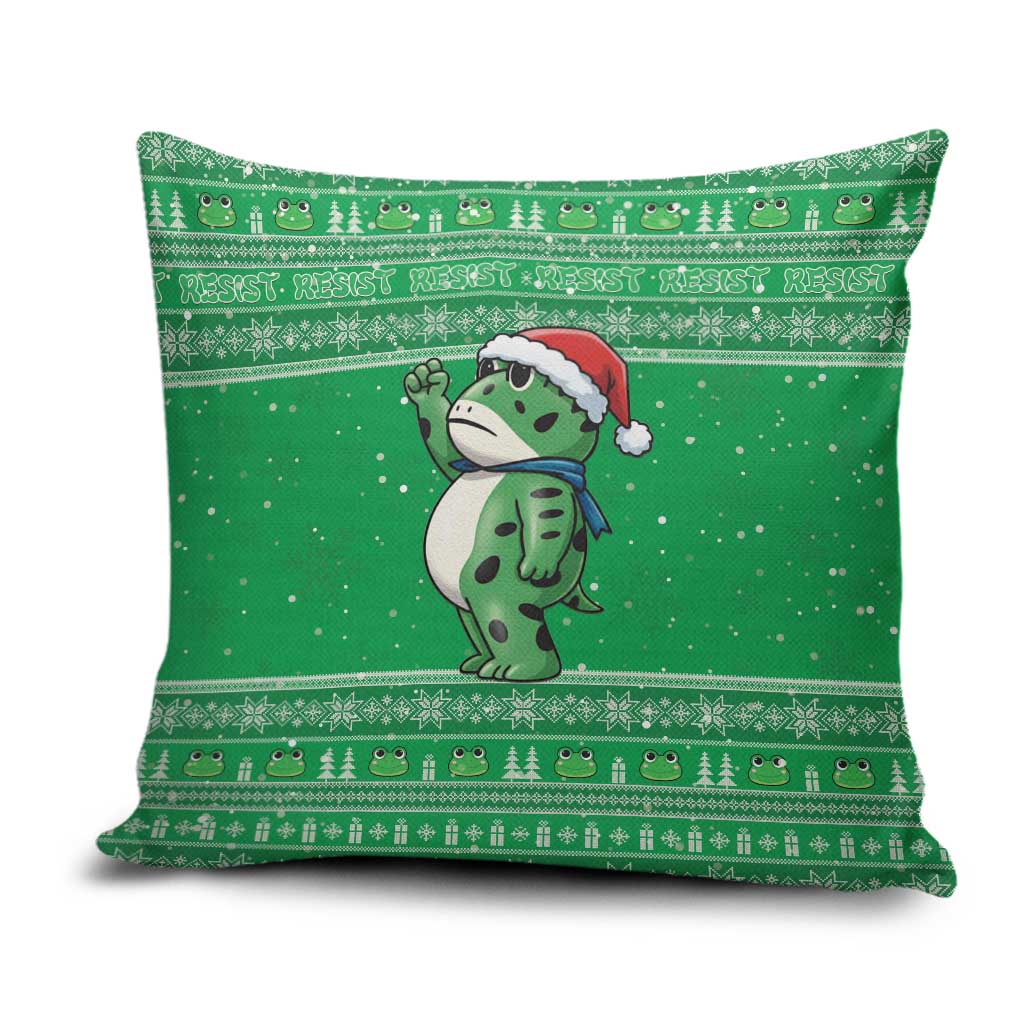 Funny Christmas Portland Frog Protest Pillow Cover Merry Frog-mas - Wonder Print Shop