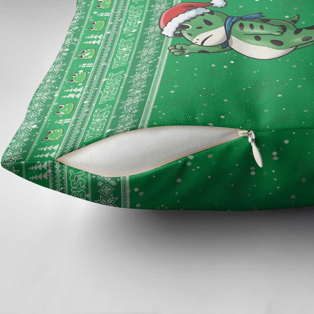 Funny Christmas Portland Frog Protest Pillow Cover Merry Frog-mas - Wonder Print Shop