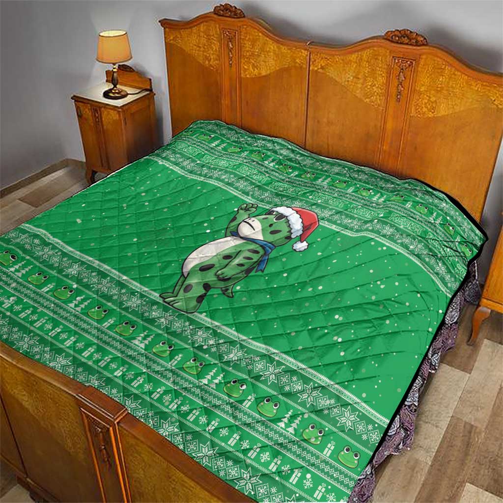 Funny Christmas Portland Frog Protest Quilt Merry Frog-mas - Wonder Print Shop