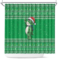 Funny Christmas Portland Frog Protest Shower Curtain Merry Frog-mas - Wonder Print Shop
