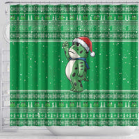 Funny Christmas Portland Frog Protest Shower Curtain Merry Frog-mas - Wonder Print Shop