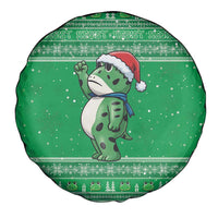 Funny Christmas Portland Frog Protest Spare Tire Cover Merry Frog-mas - Wonder Print Shop