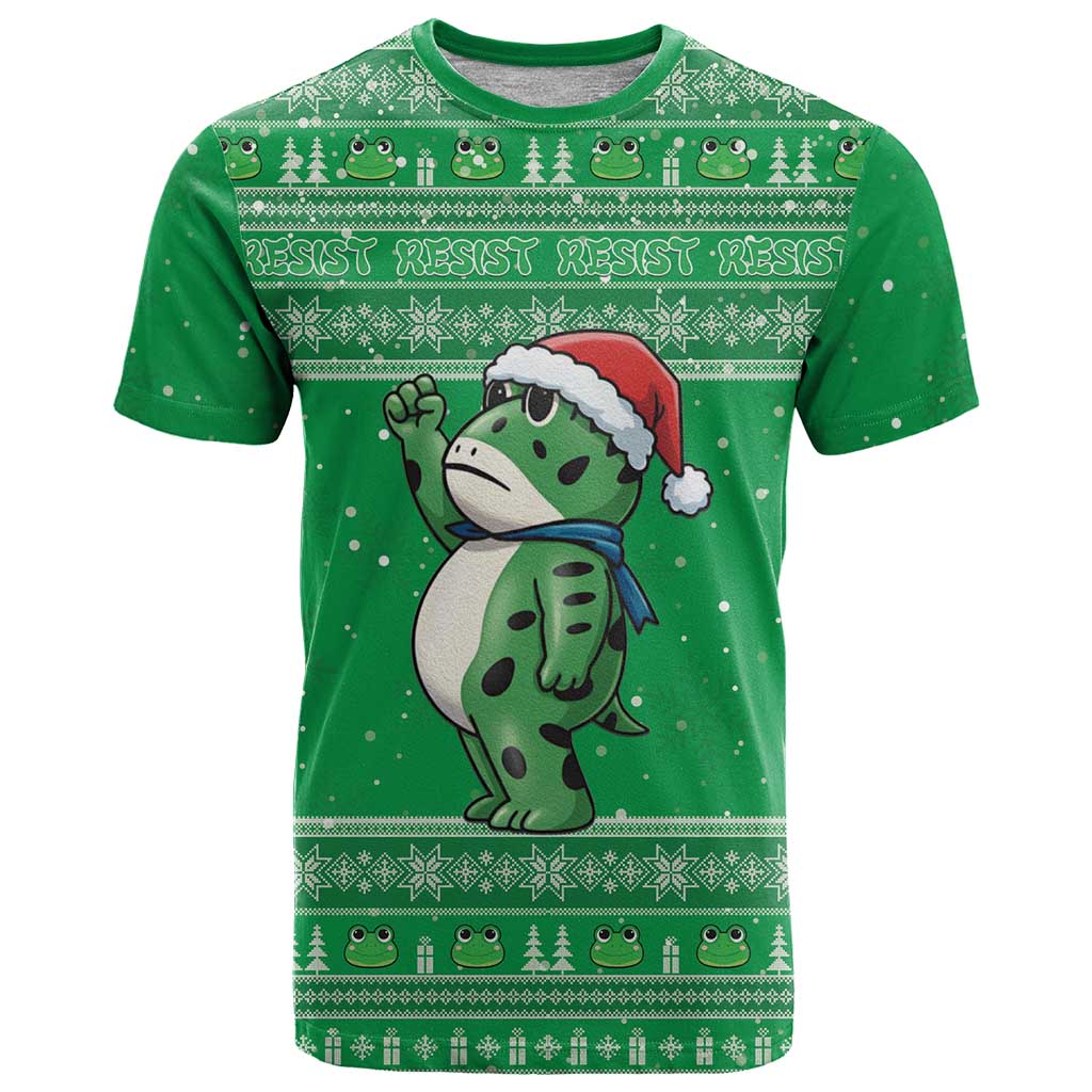 Funny Christmas Portland Frog Protest T Shirt Merry Frog-mas - Wonder Print Shop