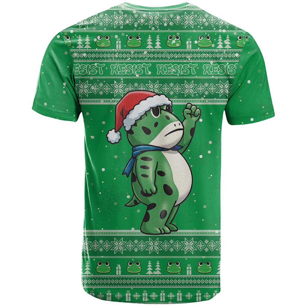 Funny Christmas Portland Frog Protest T Shirt Merry Frog-mas - Wonder Print Shop
