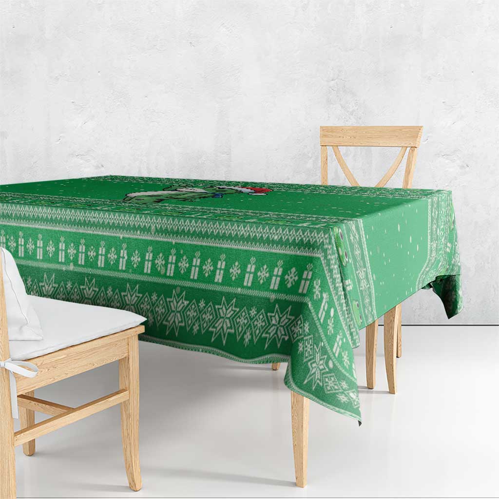 Funny Christmas Portland Frog Protest Tablecloth Merry Frog-mas - Wonder Print Shop