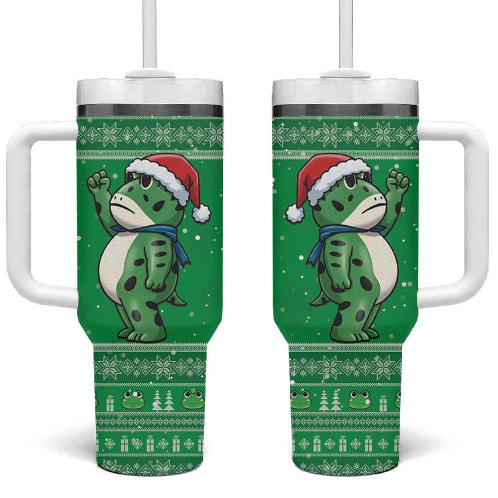 Funny Christmas Portland Frog Protest Tumbler With Handle Merry Frog-mas - Wonder Print Shop