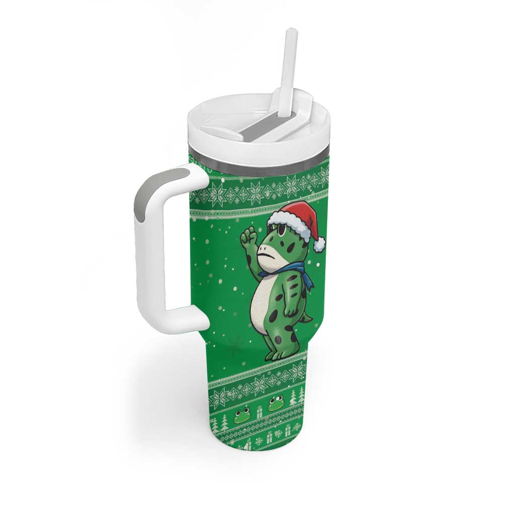 Funny Christmas Portland Frog Protest Tumbler With Handle Merry Frog-mas - Wonder Print Shop