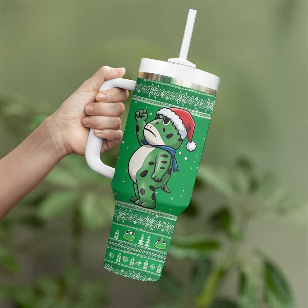 Funny Christmas Portland Frog Protest Tumbler With Handle Merry Frog-mas - Wonder Print Shop