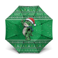 Funny Christmas Portland Frog Protest Umbrella Merry Frog-mas - Wonder Print Shop