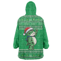 Funny Christmas Portland Frog Protest Wearable Blanket Hoodie Merry Frog-mas - Wonder Print Shop
