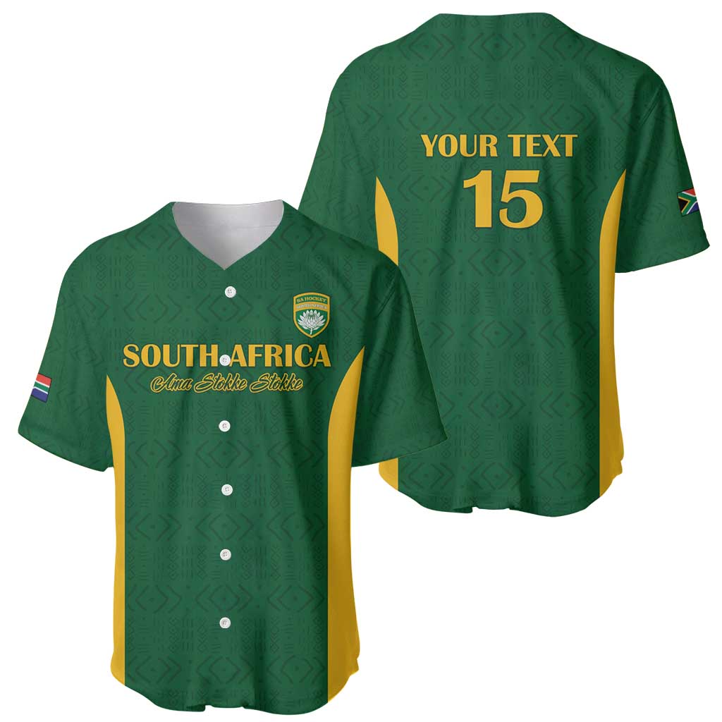 South Africa Hockey Custom Baseball Jersey Go Ama Stokke Stokke Go - Wonder Print Shop