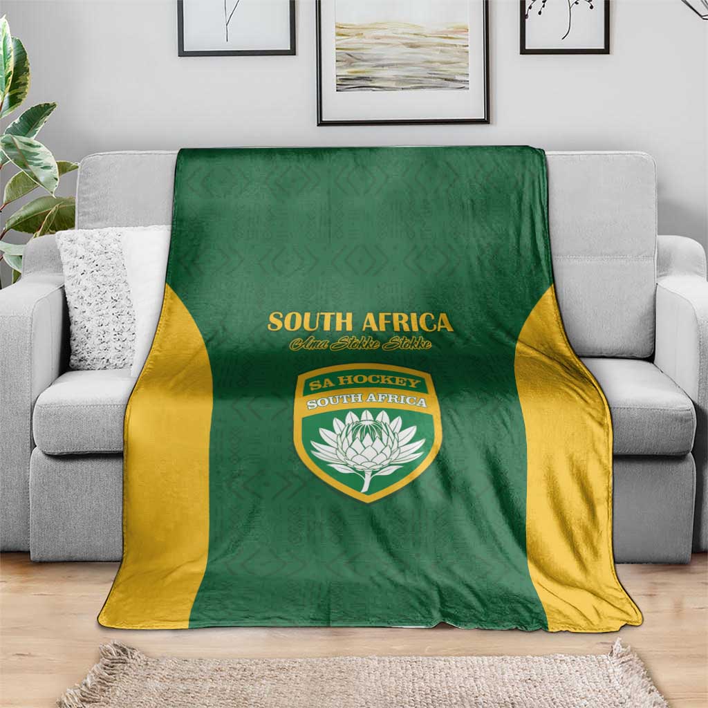 South Africa Hockey Blanket Go Ama Stokke Stokke Go - Wonder Print Shop