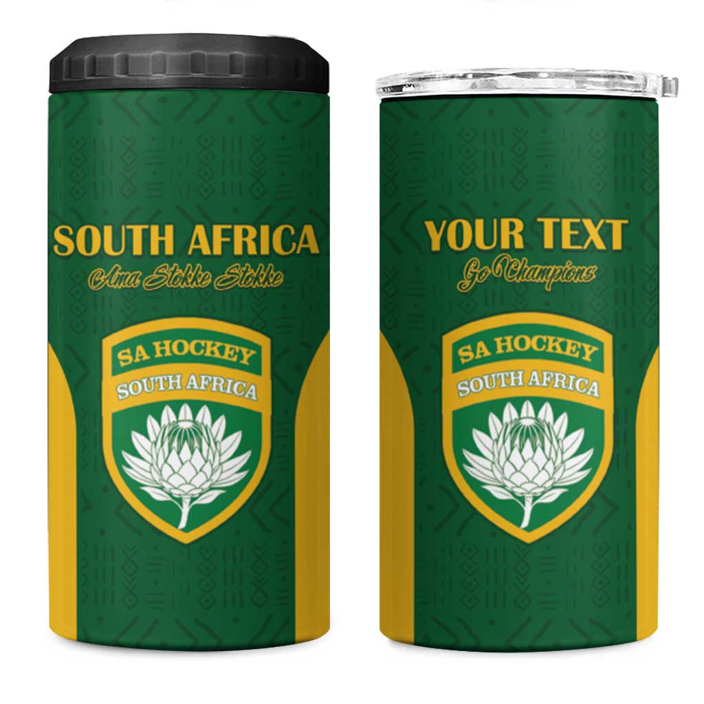 South Africa Hockey Custom 4 in 1 Can Cooler Tumbler Go Ama Stokke Stokke Go - Wonder Print Shop