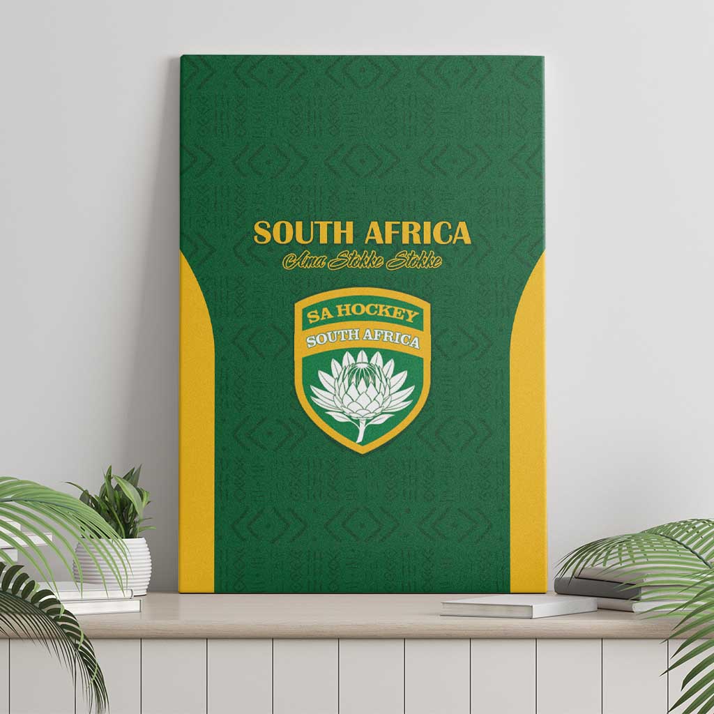 South Africa Hockey Canvas Wall Art Go Ama Stokke Stokke Go - Wonder Print Shop
