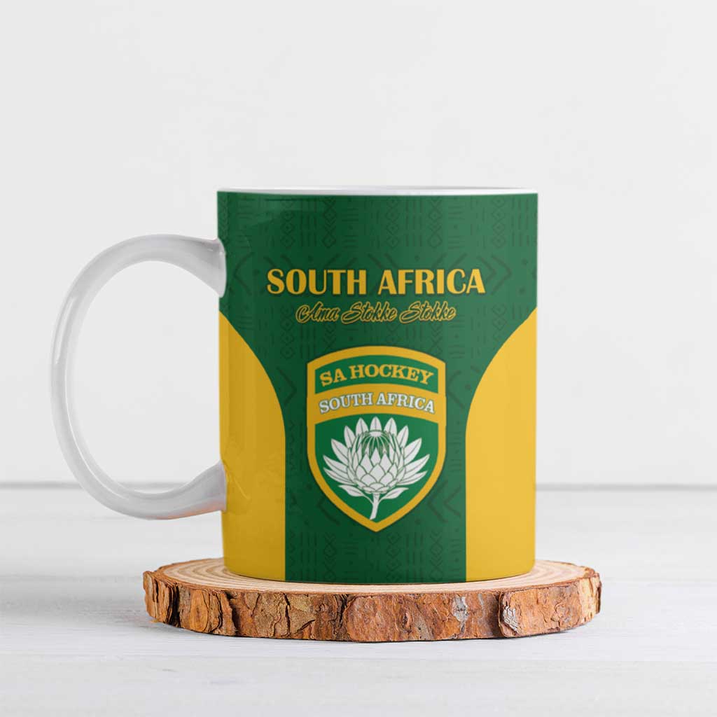 South Africa Hockey Custom Ceramic Mug Go Ama Stokke Stokke Go - Wonder Print Shop