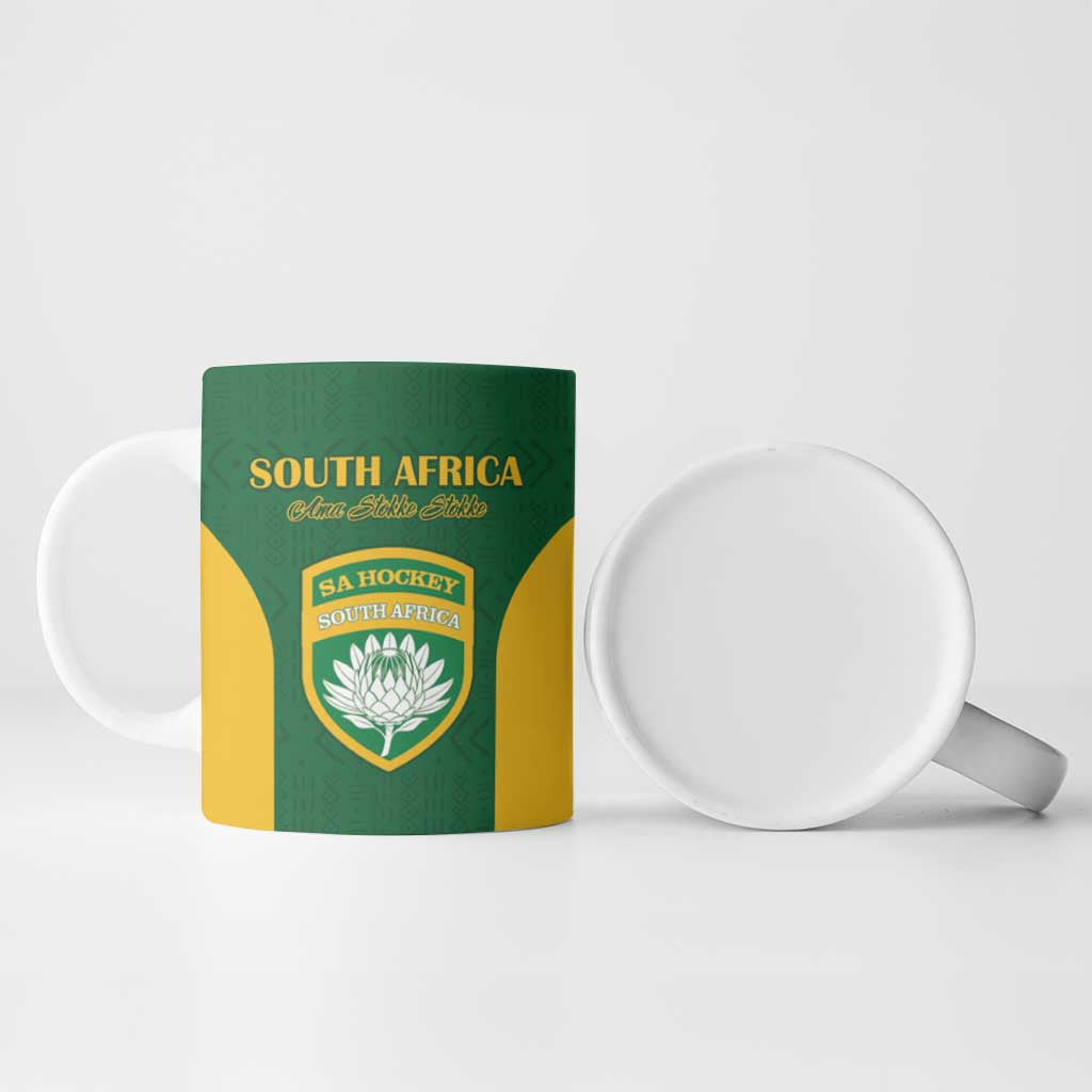 South Africa Hockey Custom Ceramic Mug Go Ama Stokke Stokke Go - Wonder Print Shop