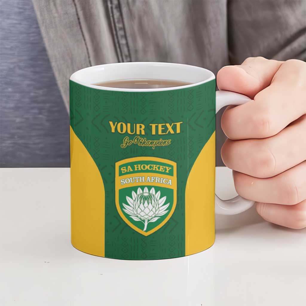 South Africa Hockey Custom Ceramic Mug Go Ama Stokke Stokke Go - Wonder Print Shop
