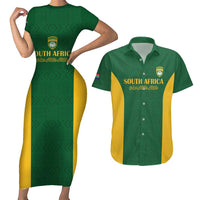 South Africa Hockey Custom Couples Matching Short Sleeve Bodycon Dress and Hawaiian Shirt Go Ama Stokke Stokke Go - Wonder Print Shop