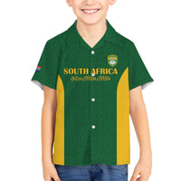 South Africa Hockey Custom Family Matching Off The Shoulder Long Sleeve Dress and Hawaiian Shirt Go Ama Stokke Stokke Go - Wonder Print Shop