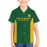 South Africa Hockey Custom Family Matching Off Shoulder Short Dress and Hawaiian Shirt Go Ama Stokke Stokke Go - Wonder Print Shop
