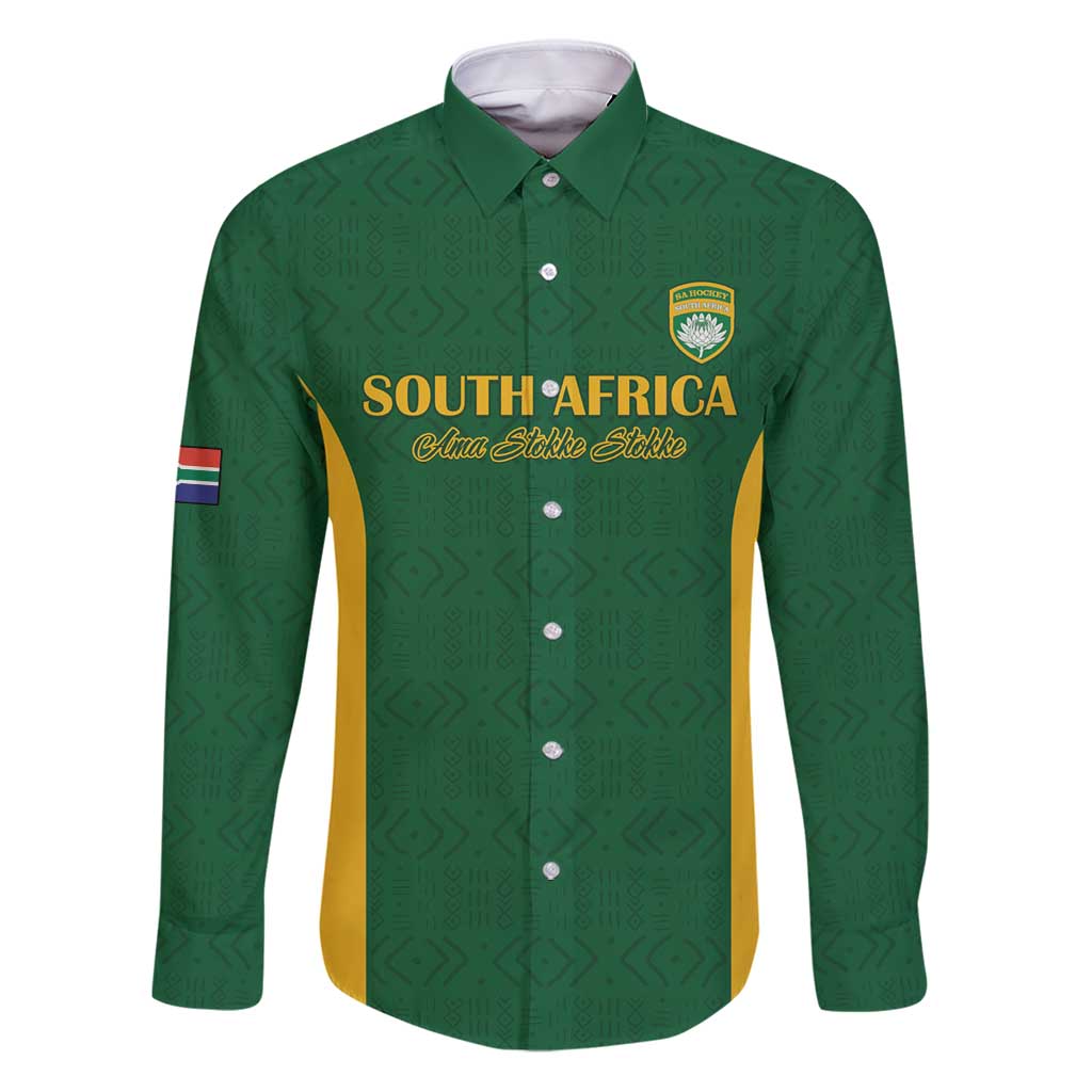 South Africa Hockey Custom Family Matching Puletasi and Hawaiian Shirt Go Ama Stokke Stokke Go - Wonder Print Shop