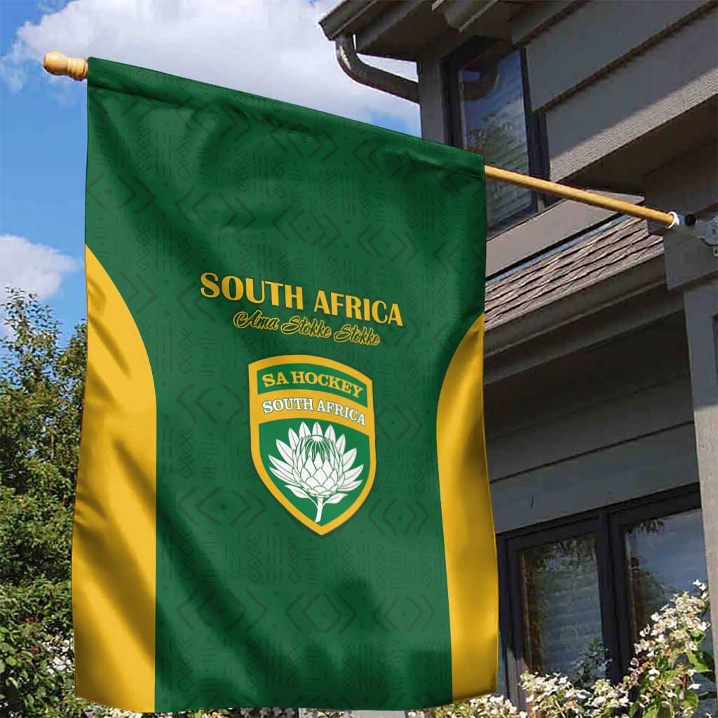 South Africa Hockey Garden Flag Go Ama Stokke Stokke Go - Wonder Print Shop