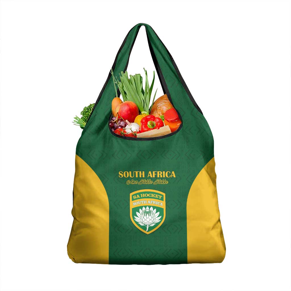 South Africa Hockey Grocery Bag Go Ama Stokke Stokke Go - Wonder Print Shop