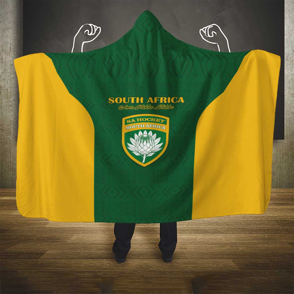 South Africa Hockey Hooded Blanket Go Ama Stokke Stokke Go - Wonder Print Shop