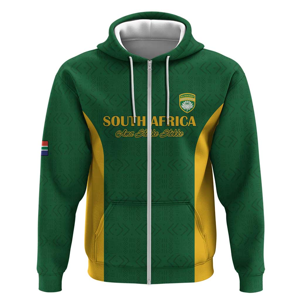 South Africa Hockey Custom Hoodie Go Ama Stokke Stokke Go - Wonder Print Shop