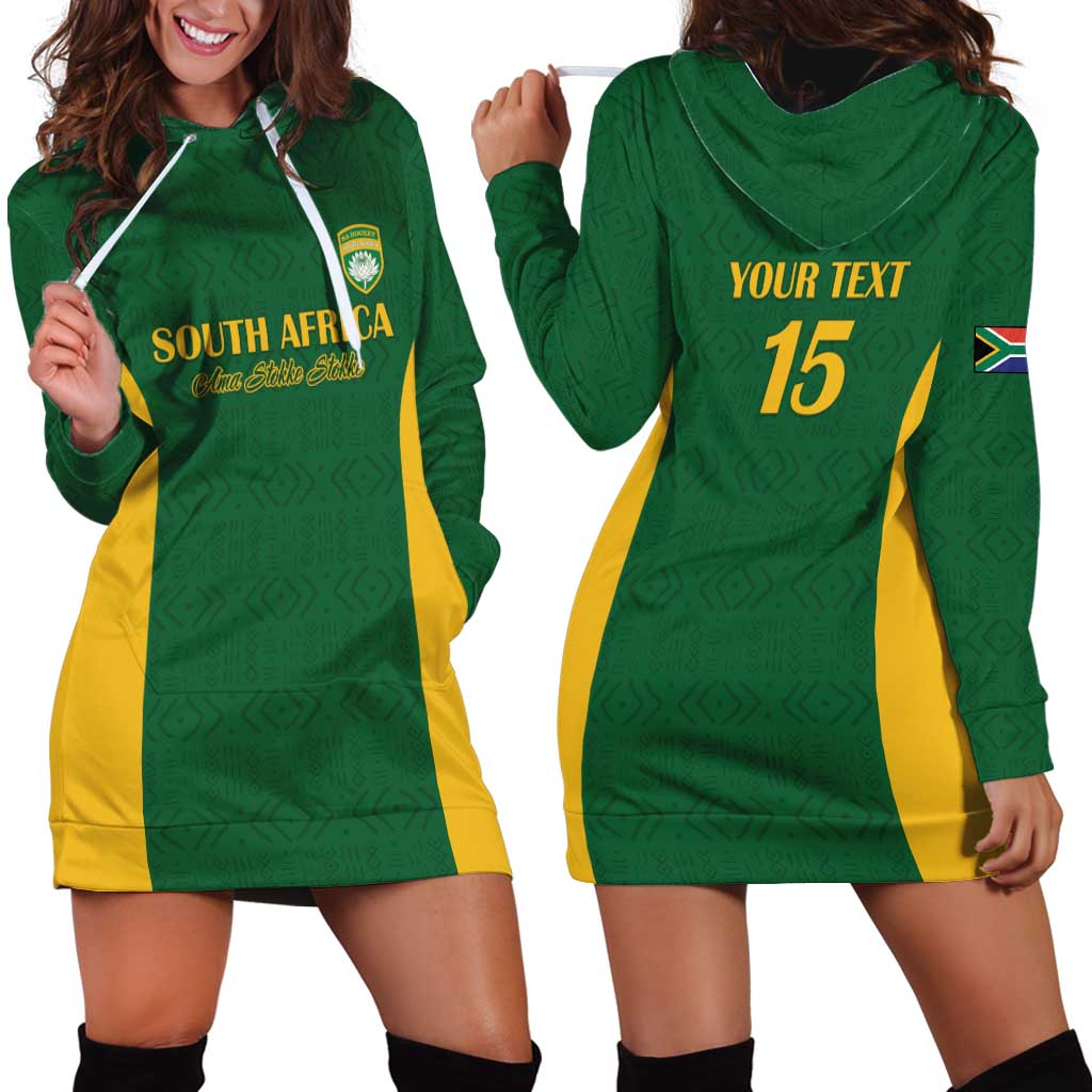 South Africa Hockey Custom Hoodie Dress Go Ama Stokke Stokke Go - Wonder Print Shop
