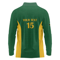 South Africa Hockey Custom Long Sleeve Polo Shirt Go Ama Stokke Stokke Go - Wonder Print Shop