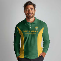 South Africa Hockey Custom Long Sleeve Polo Shirt Go Ama Stokke Stokke Go - Wonder Print Shop
