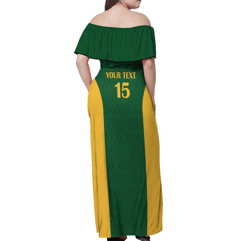 South Africa Hockey Custom Off Shoulder Maxi Dress Go Ama Stokke Stokke Go - Wonder Print Shop