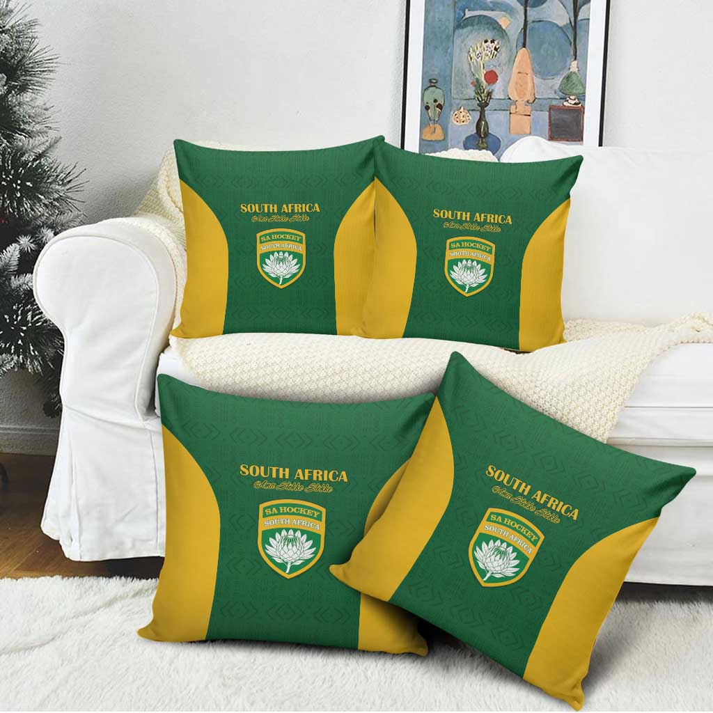 South Africa Hockey Pillow Cover Go Ama Stokke Stokke Go - Wonder Print Shop