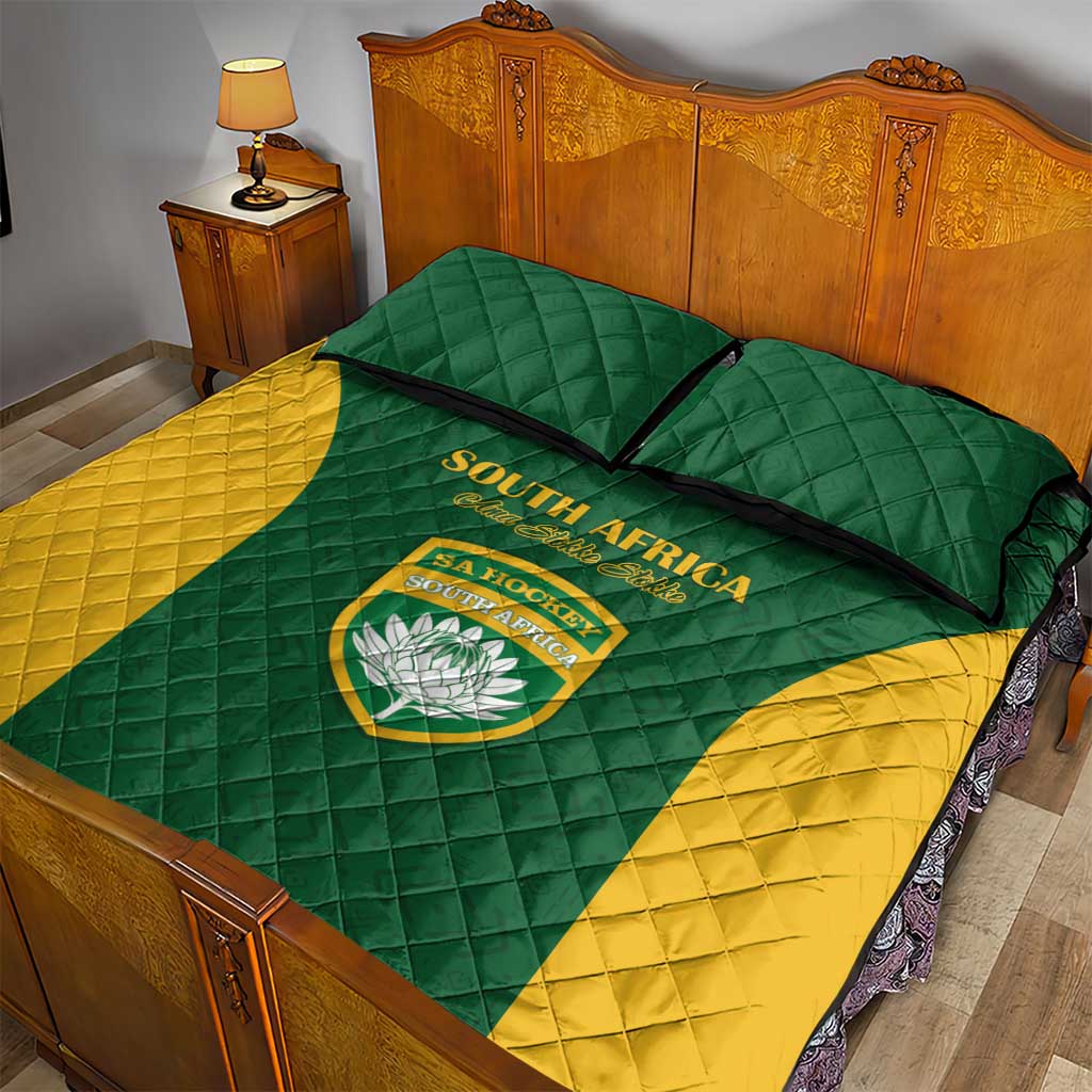 South Africa Hockey Quilt Bed Set Go Ama Stokke Stokke Go - Wonder Print Shop