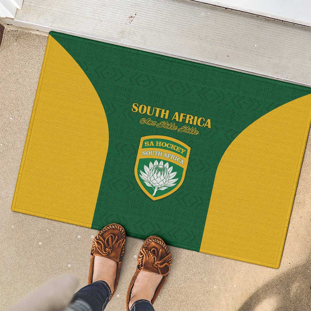 South Africa Hockey Rubber Doormat Go Ama Stokke Stokke Go - Wonder Print Shop