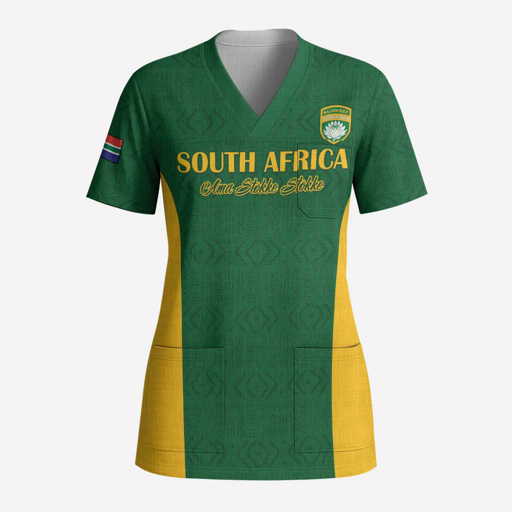 South Africa Hockey Custom Scrub Top Go Ama Stokke Stokke Go - Wonder Print Shop