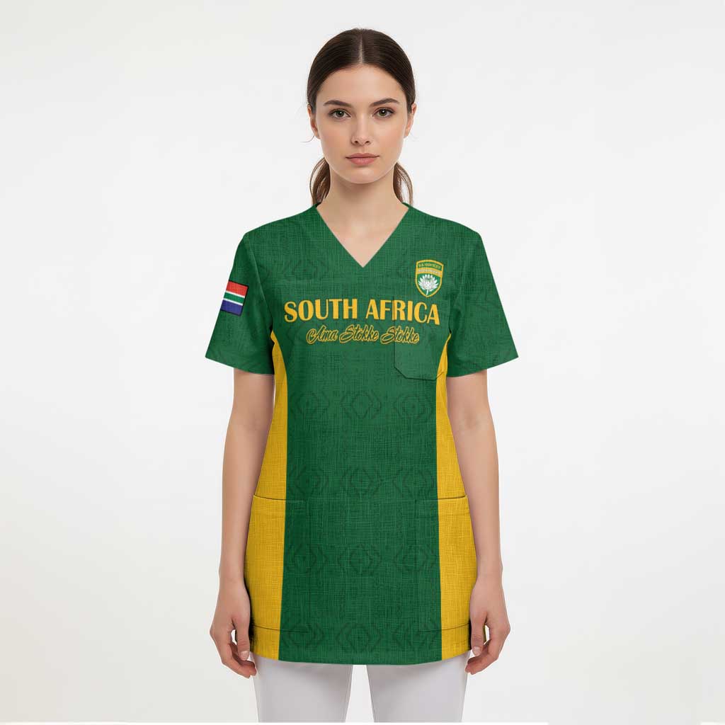 South Africa Hockey Custom Scrub Top Go Ama Stokke Stokke Go - Wonder Print Shop