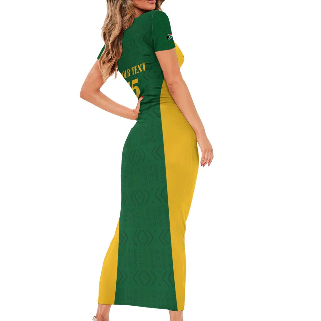 South Africa Hockey Custom Short Sleeve Bodycon Dress Go Ama Stokke Stokke Go - Wonder Print Shop
