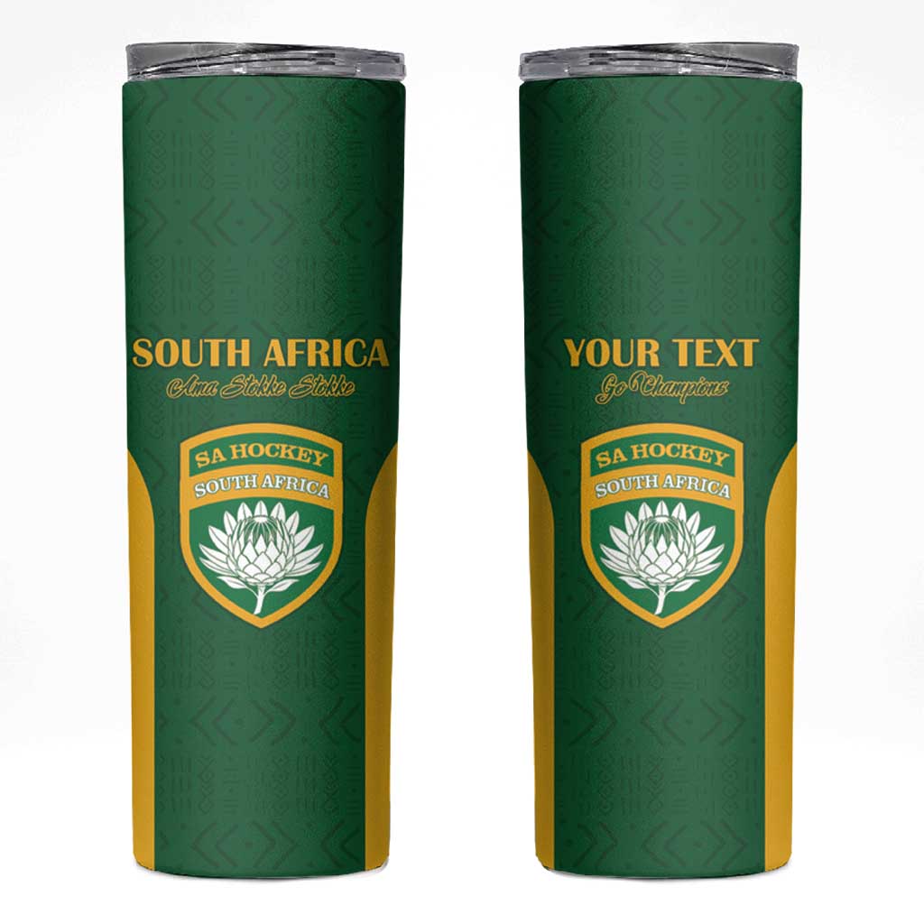 South Africa Hockey Custom Skinny Tumbler Go Ama Stokke Stokke Go - Wonder Print Shop