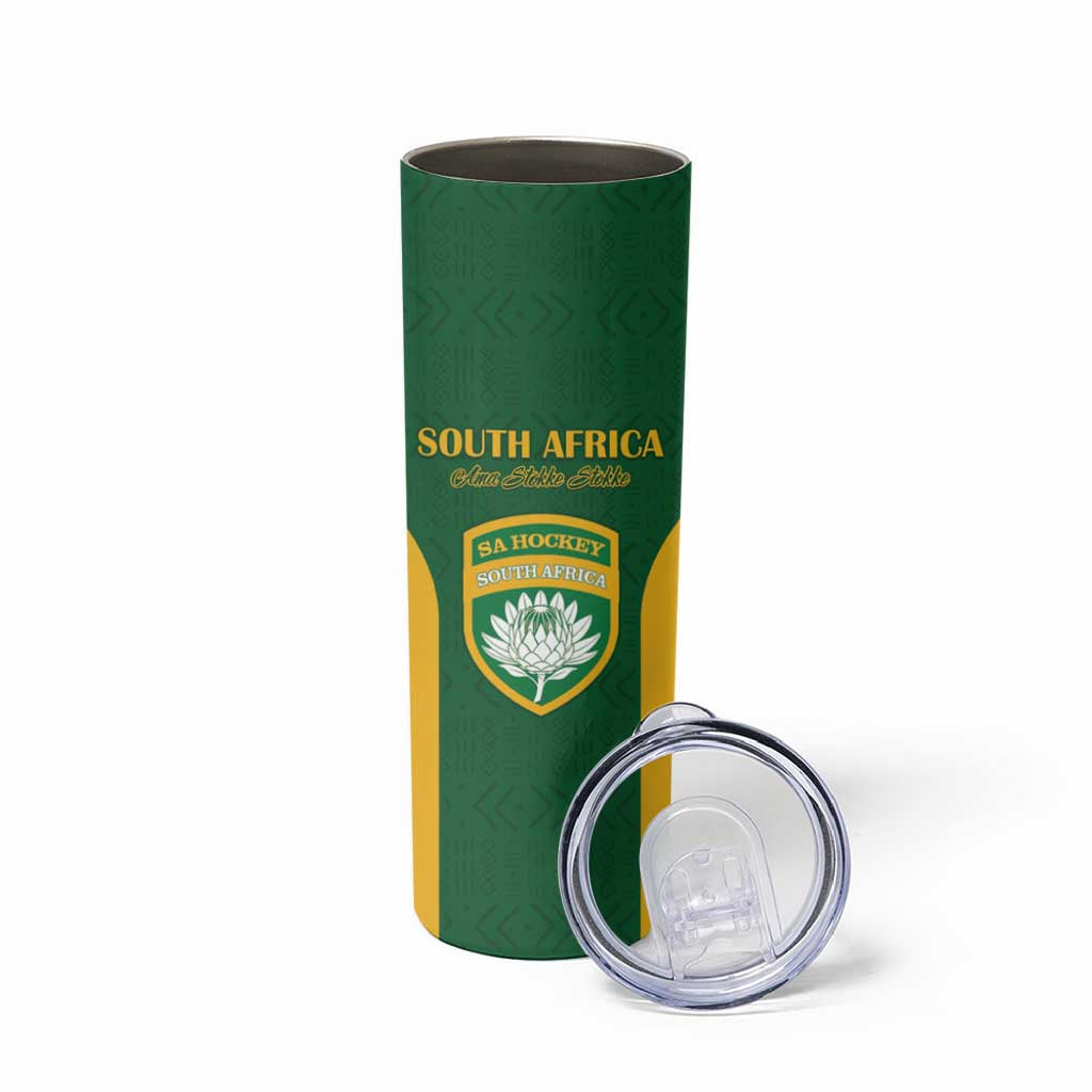 South Africa Hockey Custom Skinny Tumbler Go Ama Stokke Stokke Go - Wonder Print Shop