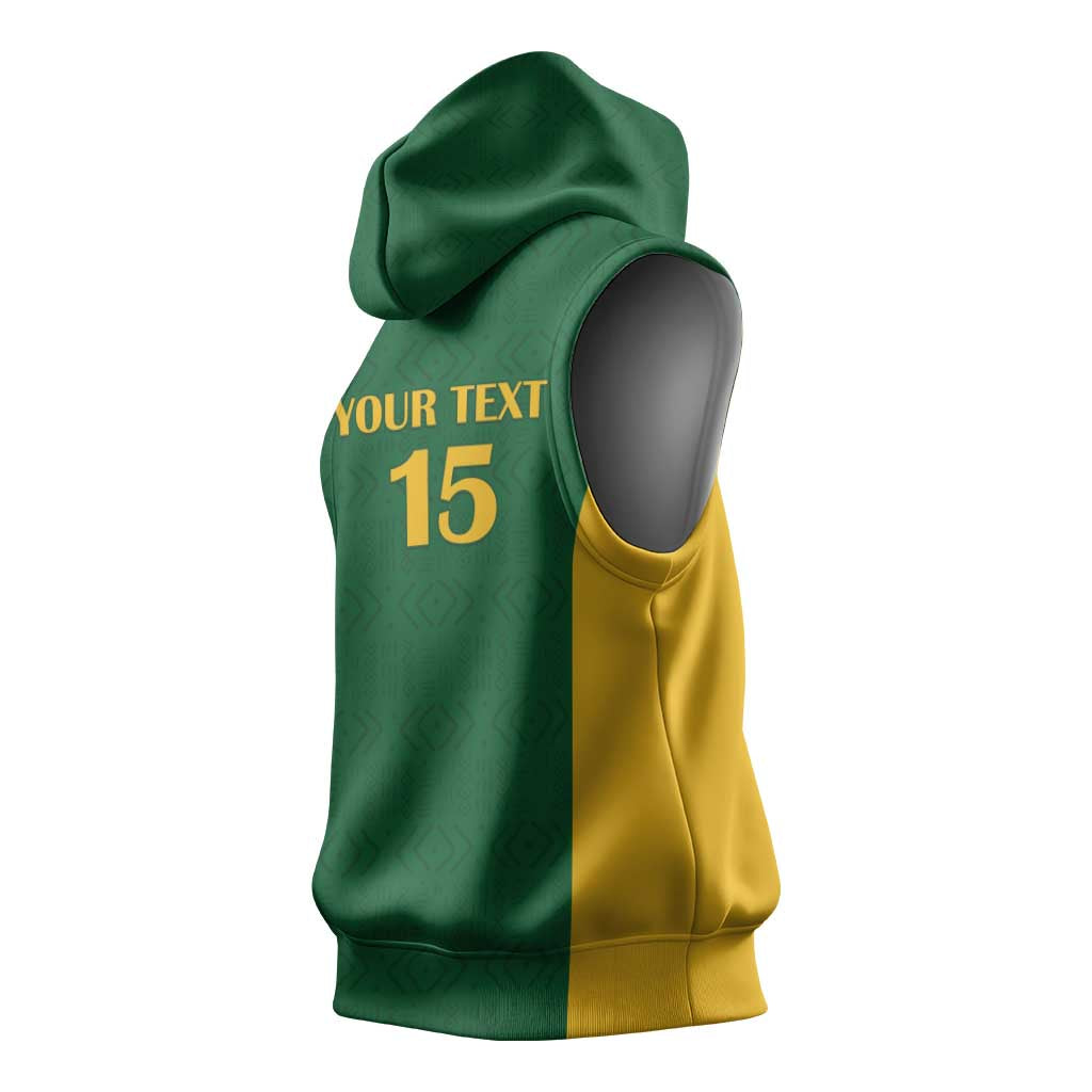 South Africa Hockey Custom Sleeveless Hoodie Go Ama Stokke Stokke Go - Wonder Print Shop