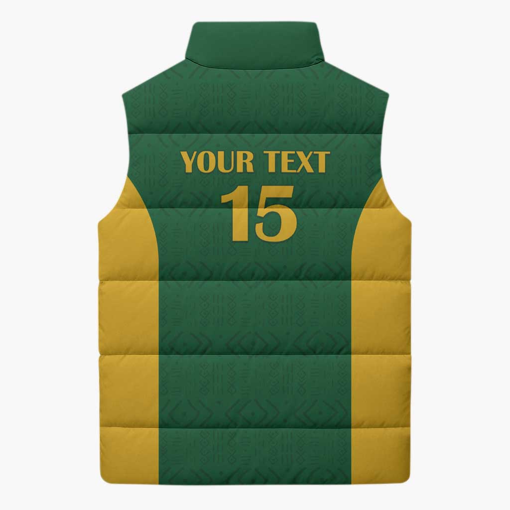 South Africa Hockey Custom Sleeveless Puffer Jacket Go Ama Stokke Stokke Go - Wonder Print Shop