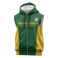 South Africa Hockey Custom Sleeveless Zip Hoodie Go Ama Stokke Stokke Go - Wonder Print Shop