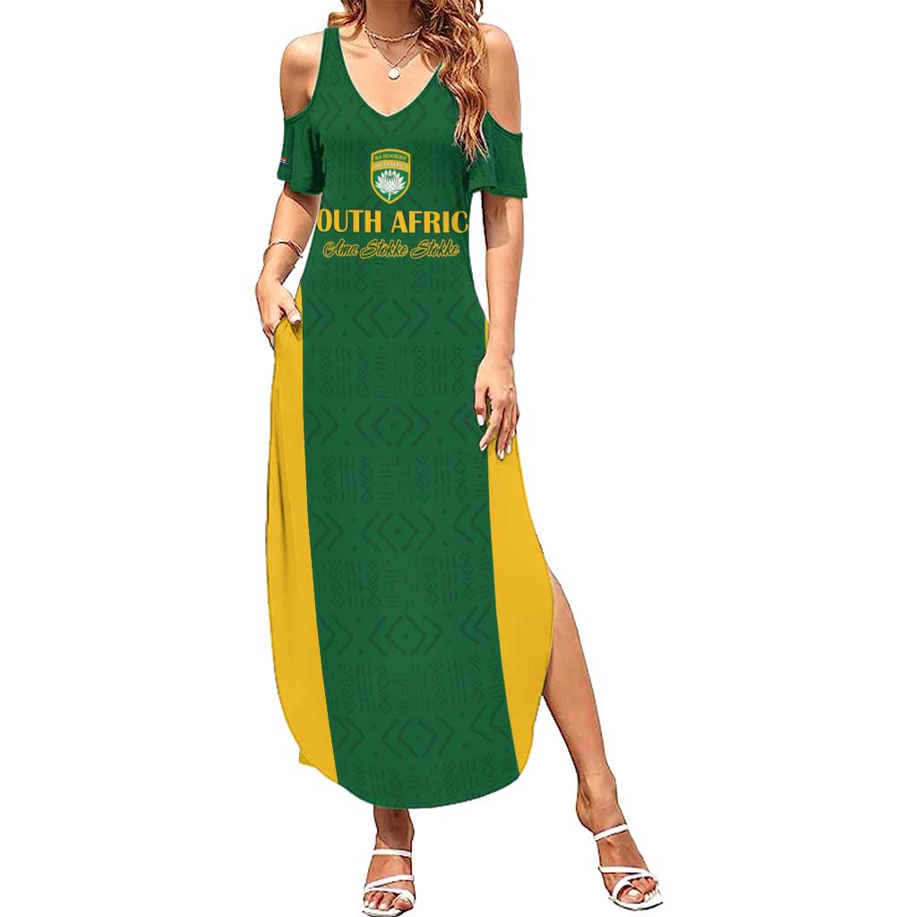 South Africa Hockey Custom Summer Maxi Dress Go Ama Stokke Stokke Go - Wonder Print Shop