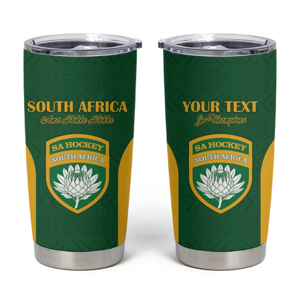 South Africa Hockey Custom Tumbler Cup Go Ama Stokke Stokke Go - Wonder Print Shop
