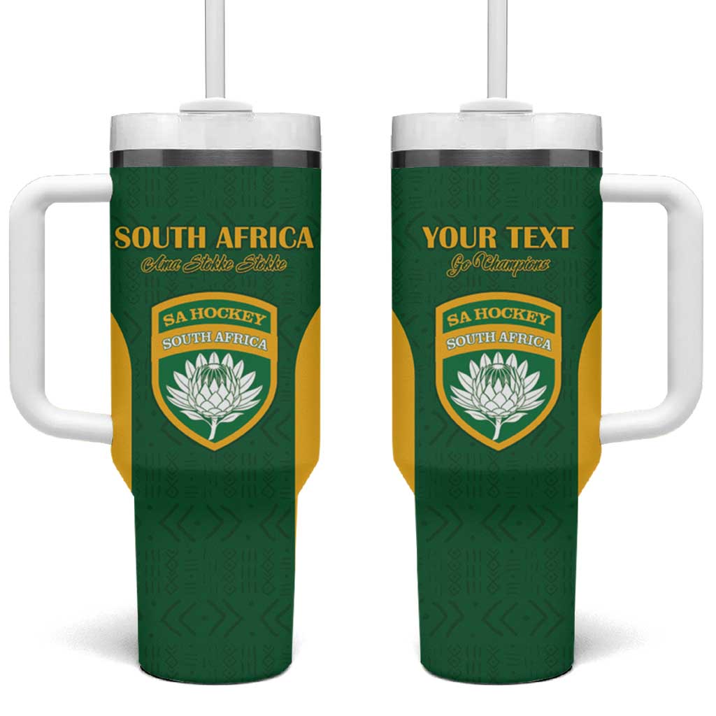 South Africa Hockey Custom Tumbler With Handle Go Ama Stokke Stokke Go - Wonder Print Shop