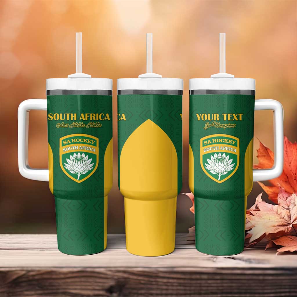 South Africa Hockey Custom Tumbler With Handle Go Ama Stokke Stokke Go - Wonder Print Shop