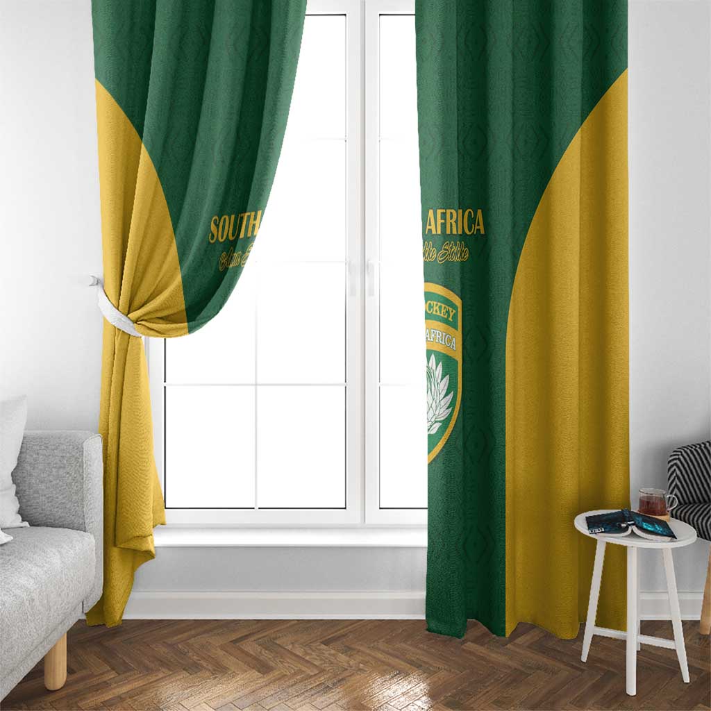 South Africa Hockey Window Curtain Go Ama Stokke Stokke Go - Wonder Print Shop