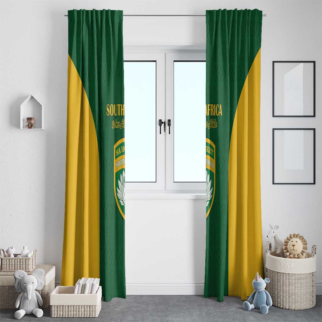 South Africa Hockey Window Curtain Go Ama Stokke Stokke Go - Wonder Print Shop